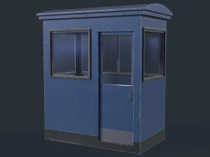 Checkpoint Security Booth 3D Model