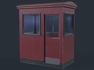 Checkpoint Security Booth 3D Model