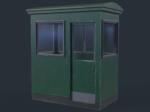 Checkpoint Security Booth 3D Model