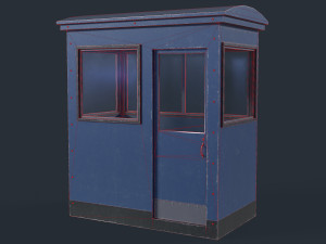 Checkpoint Security Booth 3D Model