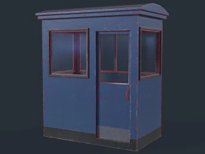 Checkpoint Security Booth 3D Model