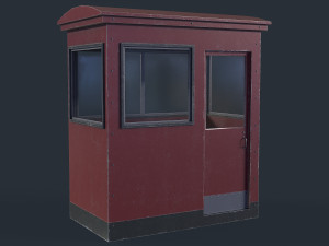 Checkpoint Security Booth 3D Model