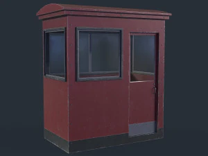 Checkpoint Security Booth 3D Model