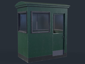Checkpoint Security Booth 3D Model
