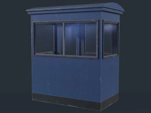 Checkpoint Security Booth 3D Model