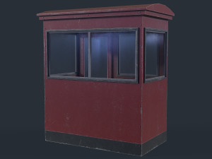 Checkpoint Security Booth 3D Model