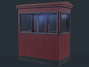 Checkpoint Security Booth 3D Model