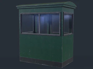 Checkpoint Security Booth 3D Model