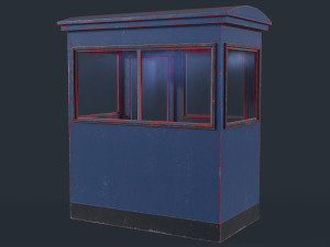 Checkpoint Security Booth 3D Model