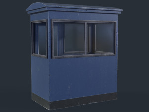 Checkpoint Security Booth 3D Model