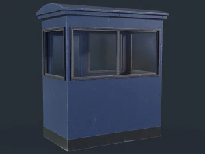 Checkpoint Security Booth 3D Model