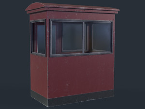 Checkpoint Security Booth 3D Model