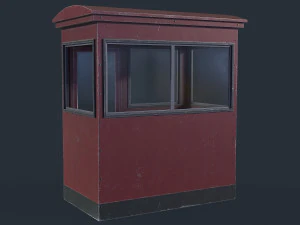 Checkpoint Security Booth 3D Model