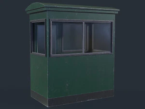 Checkpoint Security Booth 3D Model