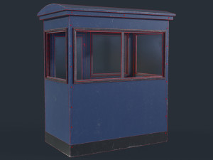 Checkpoint Security Booth 3D Model