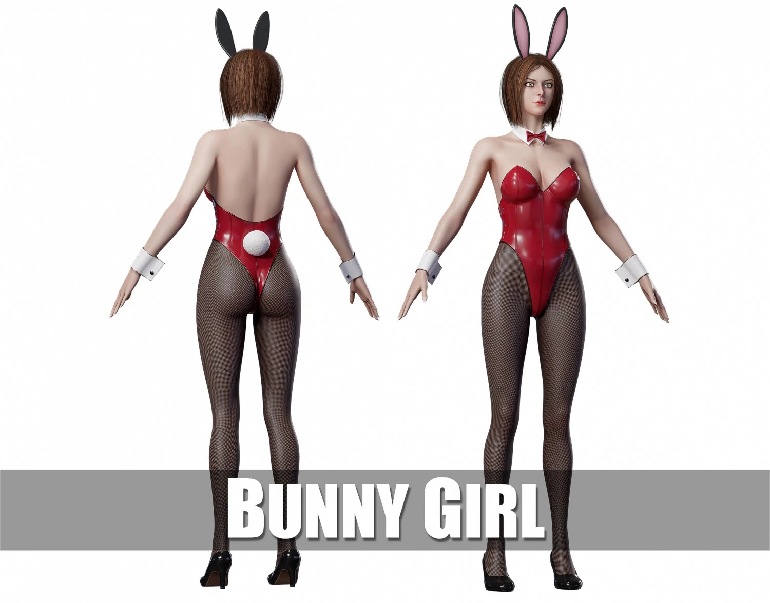 Bunny Girl 3D Model .c4d .max .obj .3ds .fbx .stl .blend 