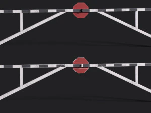 Set of 5 Barriers 3D Model