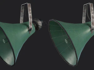 Old Military Horn Speaker Siren 3D Model