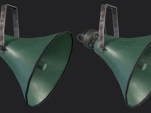 Old Military Horn Speaker Siren 3D Model
