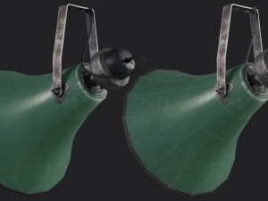 Old Military Horn Speaker Siren Modelo 3D
