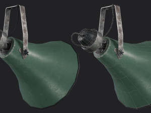 Old Military Horn Speaker Siren Modelo 3D