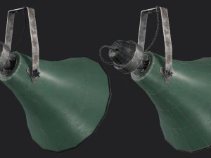 Old Military Horn Speaker Siren 3D Model