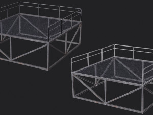 Set of 13 Modular Military Platforms 3Dモデル