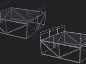 Set of 13 Modular Military Platforms 3Dモデル