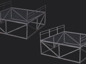Set of 13 Modular Military Platforms 3D Model