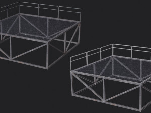 Set of 13 Modular Military Platforms 3Dモデル