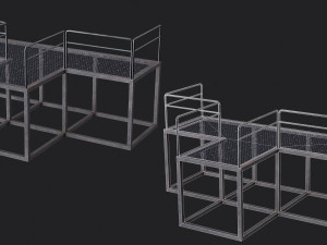 Set of 13 Modular Military Platforms 3Dモデル