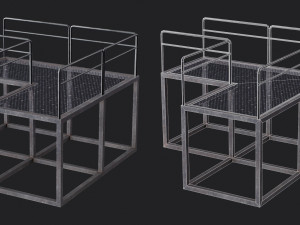 Set of 13 Modular Military Platforms 3Dモデル