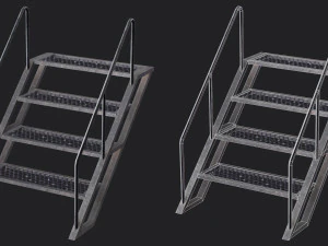Set of 13 Modular Military Platforms 3D Model