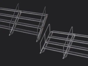 Set of 13 Modular Military Platforms 3D Model