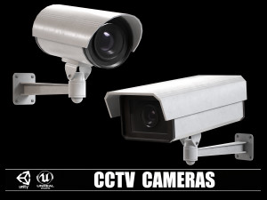 Set of 2 CCTV Cameras 3D Model