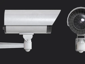 Conjunto de 2 c&acirc;meras CCTV Modelo 3D