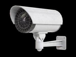 Conjunto de 2 c&acirc;meras CCTV Modelo 3D