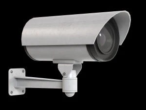 Conjunto de 2 c&acirc;meras CCTV Modelo 3D