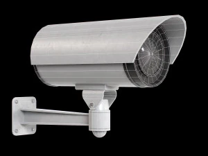 Conjunto de 2 c&acirc;meras CCTV Modelo 3D