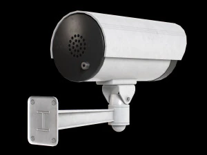 Conjunto de 2 c&acirc;meras CCTV Modelo 3D