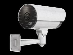 Conjunto de 2 c&acirc;meras CCTV Modelo 3D