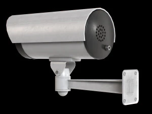 Conjunto de 2 c&acirc;meras CCTV Modelo 3D