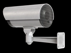 Conjunto de 2 c&acirc;meras CCTV Modelo 3D