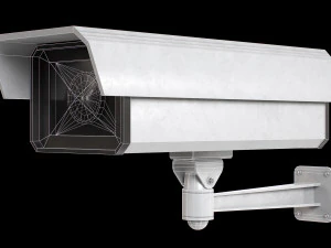 Conjunto de 2 c&acirc;meras CCTV Modelo 3D