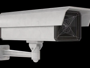 Conjunto de 2 c&acirc;meras CCTV Modelo 3D