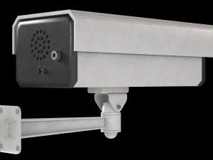 Conjunto de 2 c&acirc;meras CCTV Modelo 3D