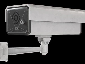 Conjunto de 2 c&acirc;meras CCTV Modelo 3D
