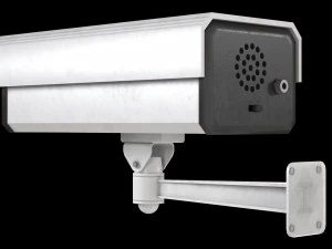 Conjunto de 2 c&acirc;meras CCTV Modelo 3D