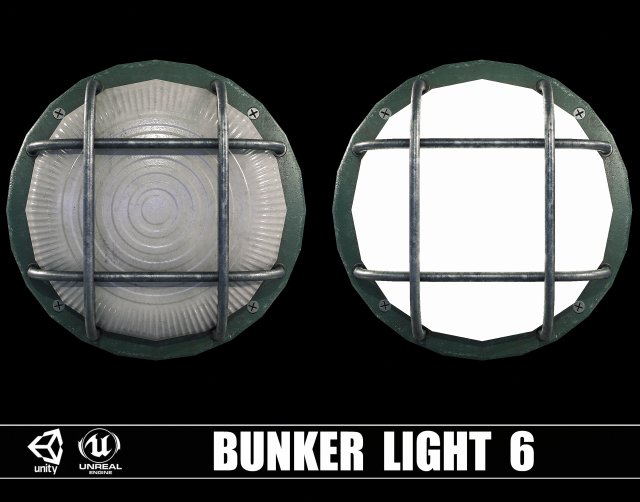 Bunker Light v6 3D Model .c4d .max .obj .3ds .fbx .stl .blend 