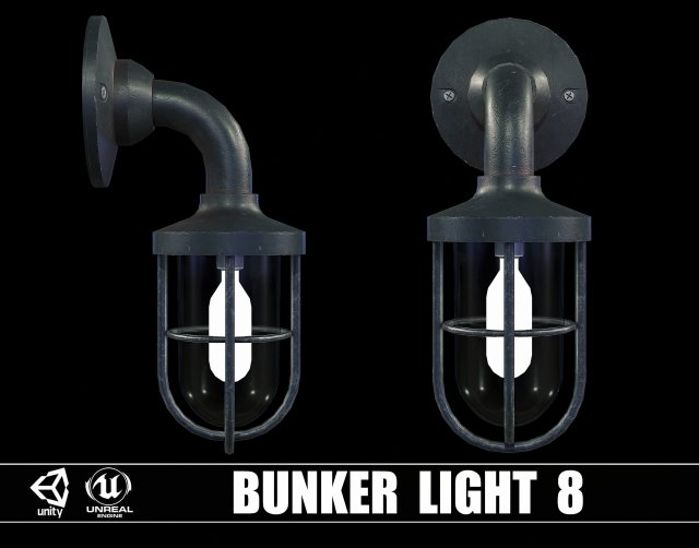 Bunker Light v8 3D मॉडल .c4d .max .obj .3ds .fbx .stl .blend 
